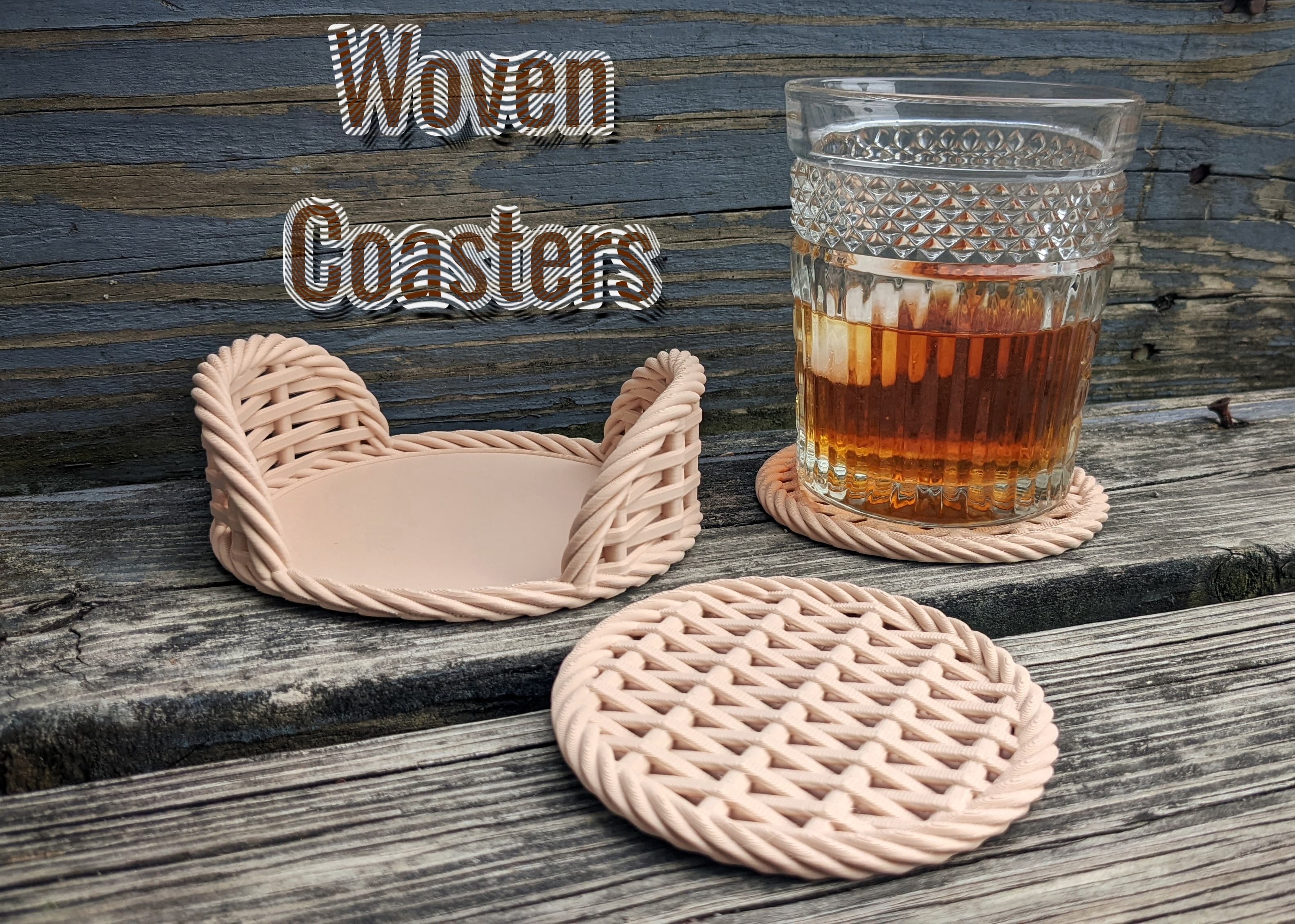 Woven Coasters — Set of 4