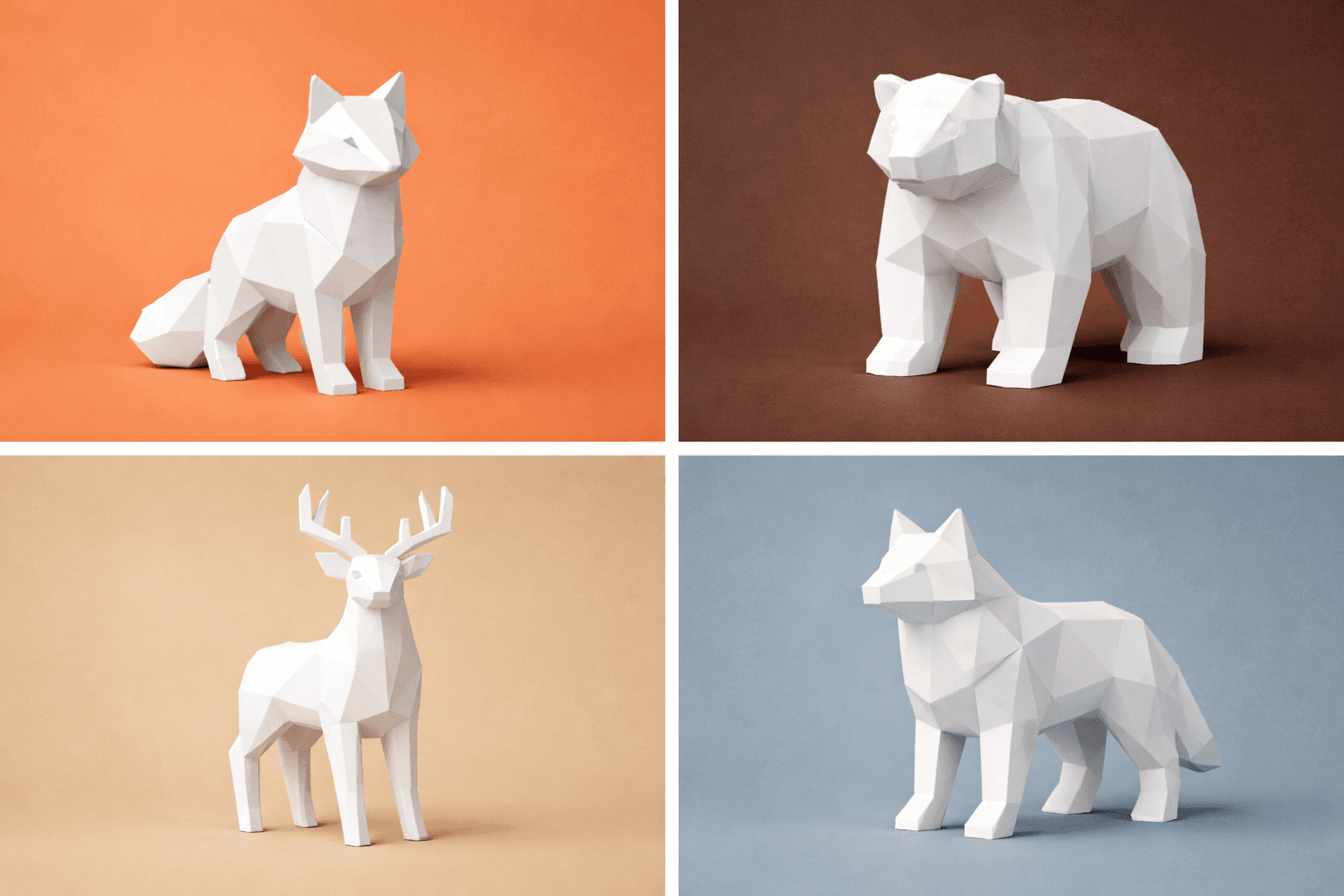 Forest Animals — Low-Poly Set of 4