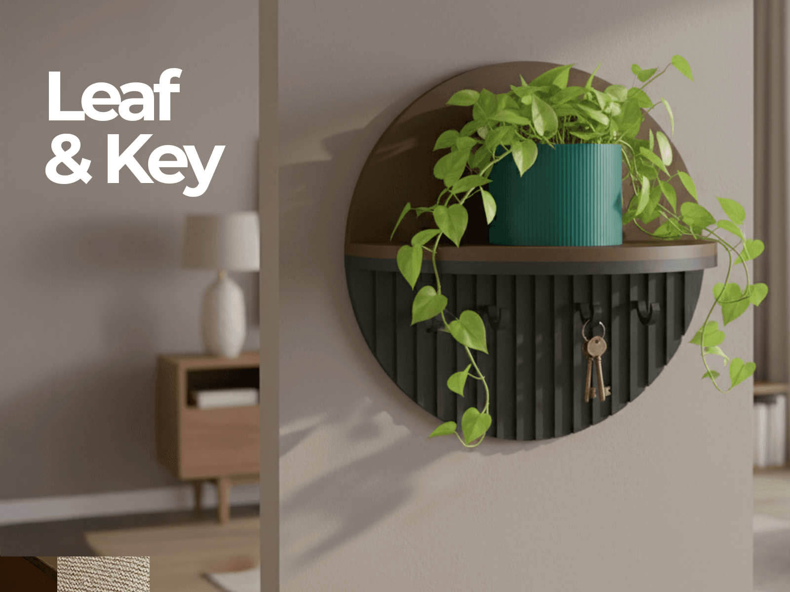 Leaf & Key Wall Holder