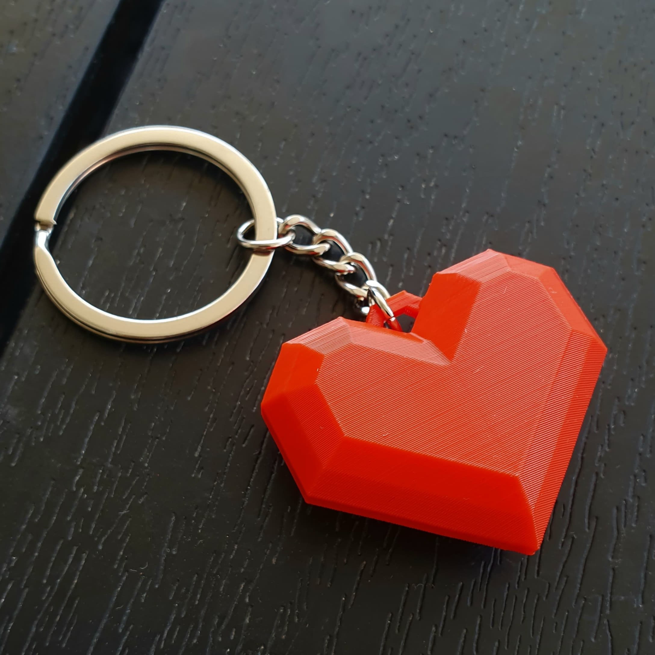 Low-Poly Heart Keychain